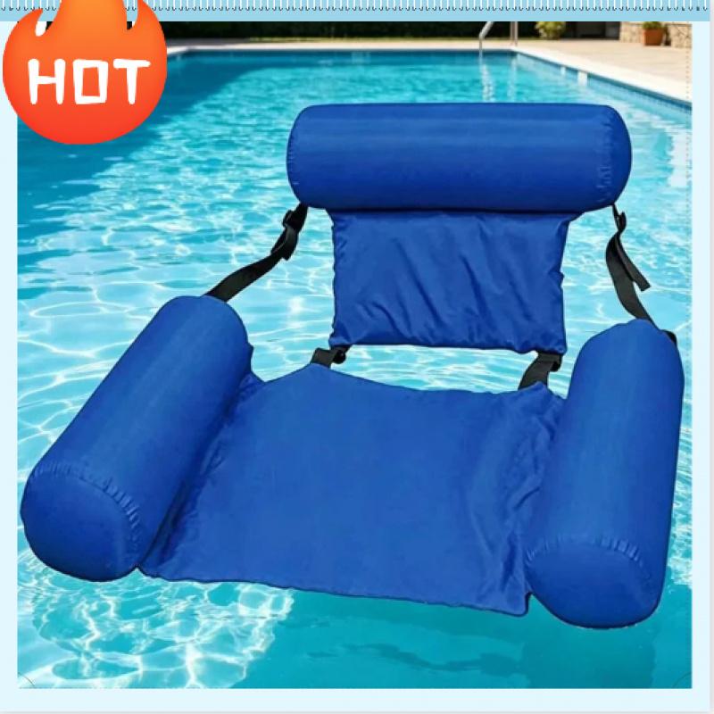 1PC Foldable Inflatable Water Mattress Swimming Pool Float Hammock Lounge Chair Beach Water Sports Accessory