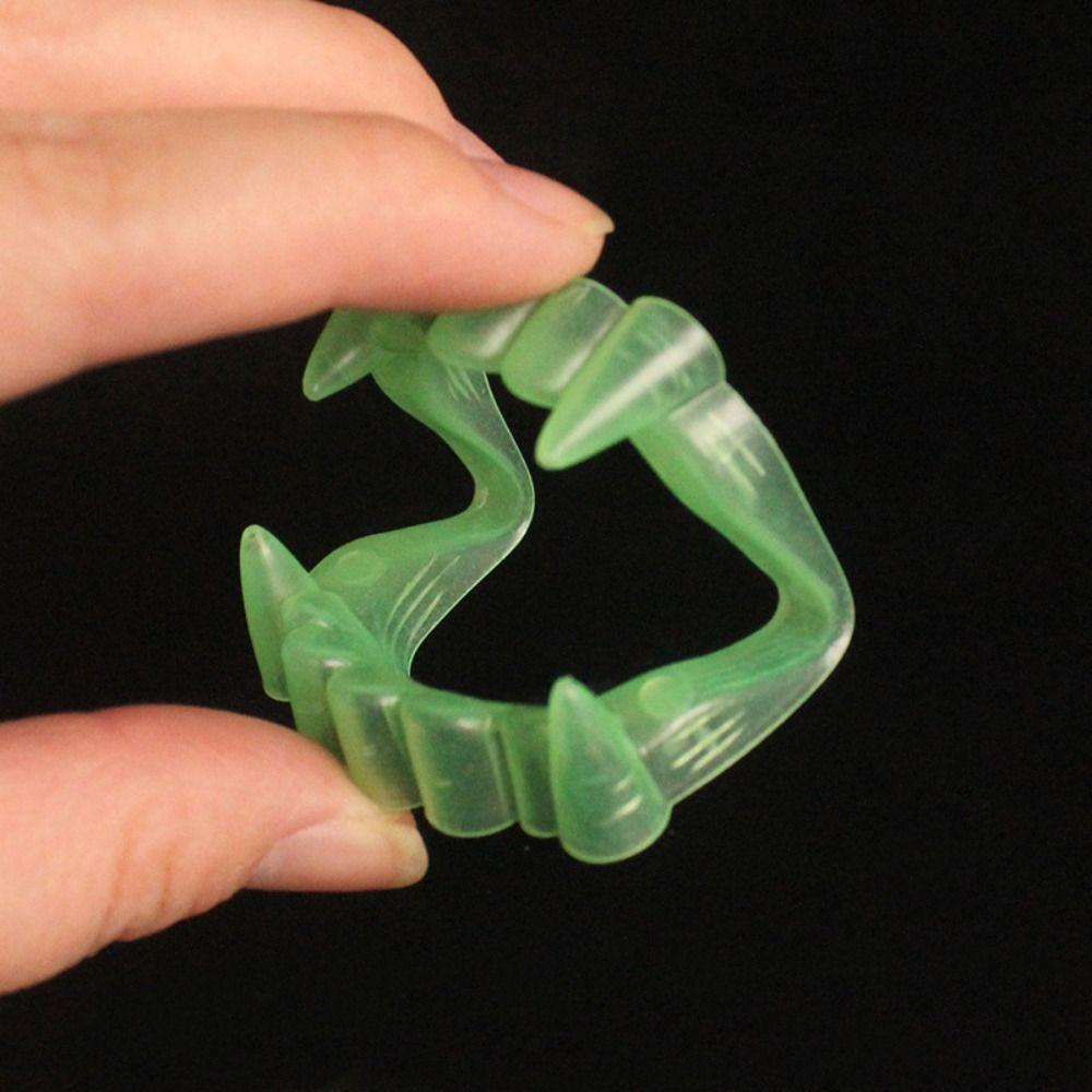 

Светящиеся в темноте поддельные зубные протезы, светящиеся защитные приспособления для пальцев на Хэллоуин, клыки для взрослых