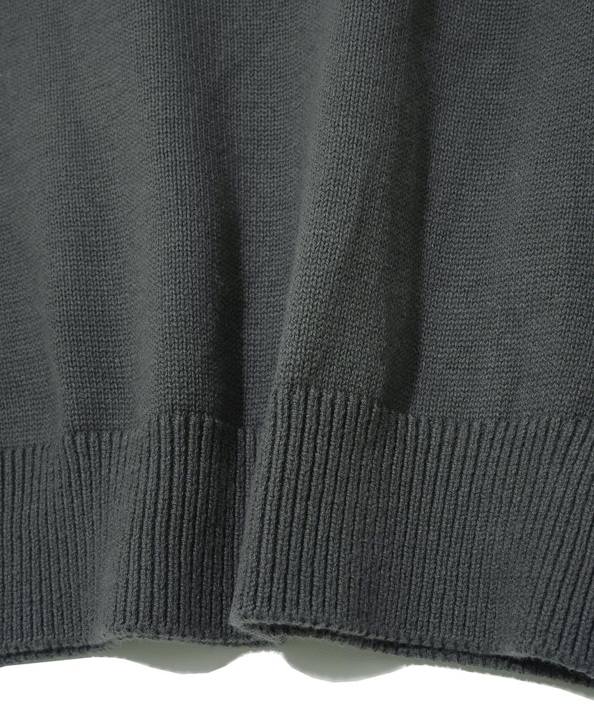 YALE Cotton Polo Crop Knit_Charcoal