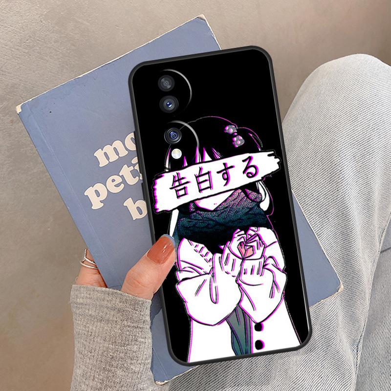 

Грустная японская аниме эстетика Чехол для Honor Magic 8 5 6 7 Pro Чехол для Honor 400 200 Lite 50 70 90 X8a X8b X9a X9b X9c Honor X9b