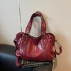 European and American Retro Handbags, New Solid-color Textured Shoulder Bags, Large-capacity Business Travel and Commuting Versatile Casual Tote Bags