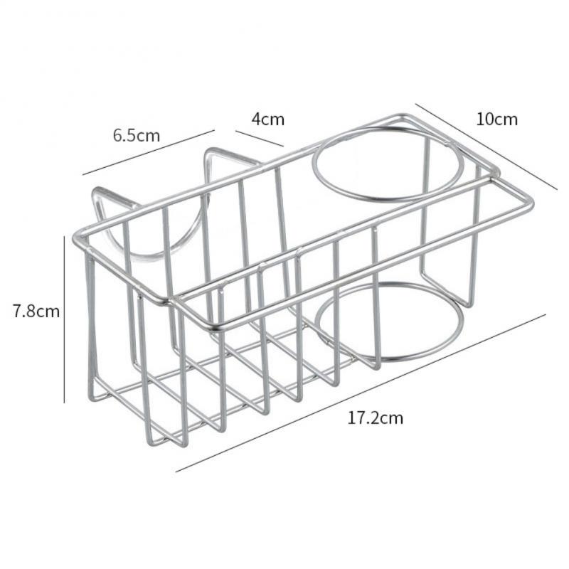 Kitchen Sink Drain Rack Organizer Stainless Steel Self-draining Sink Shelf Soap Sponge Holder Dishcloth Towel Rack Filter Basket