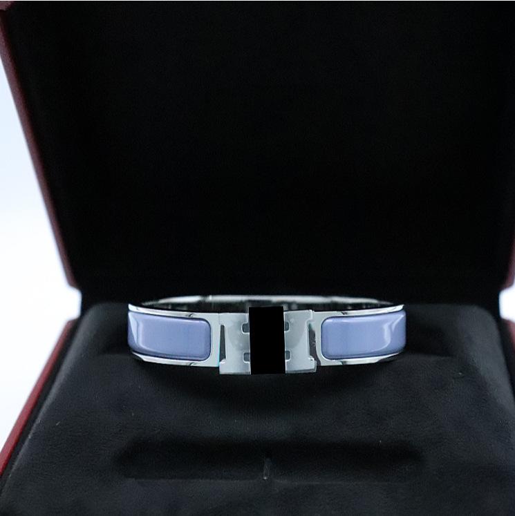 

Емалеві браслети H для чоловіків і жінок Steel 17 #