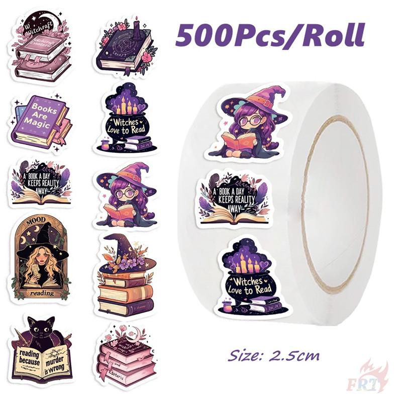 

500 шт./рулон Ведьмы любят читать - Таинственные фиолетовые детские награды наклейки - DIY скрапбукинг альбом декор запечатывание этикетки наклейки