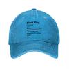 Black King Vintage Washed Canvas Baseball Cap Embroidered Design Unisex Adjustable Hat for Unisex Women
