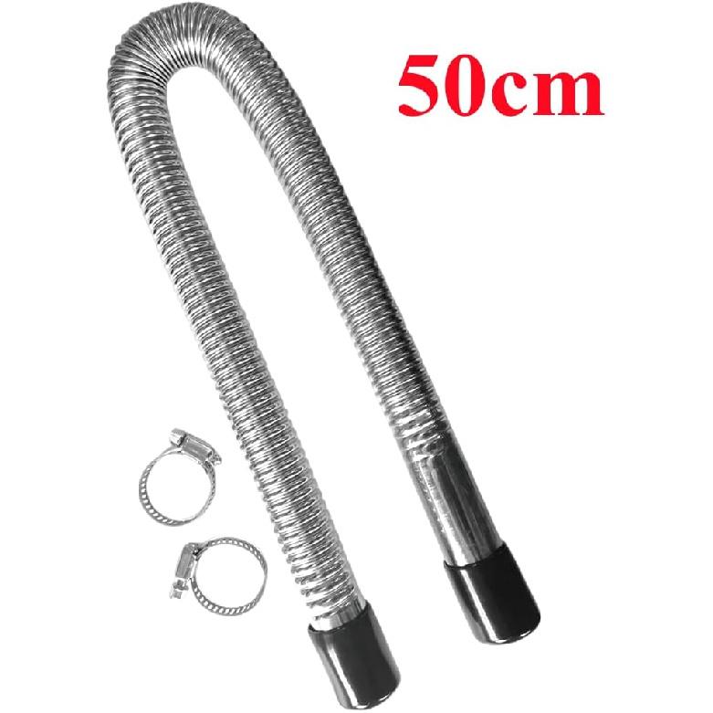 1Pack 2.5cm/1in Inner Diameter Car Air Parking Heater Ducting Pipe Hose Tube Exhaust Muffler For Diesel Heater For WebastoWith Camps&End Covers