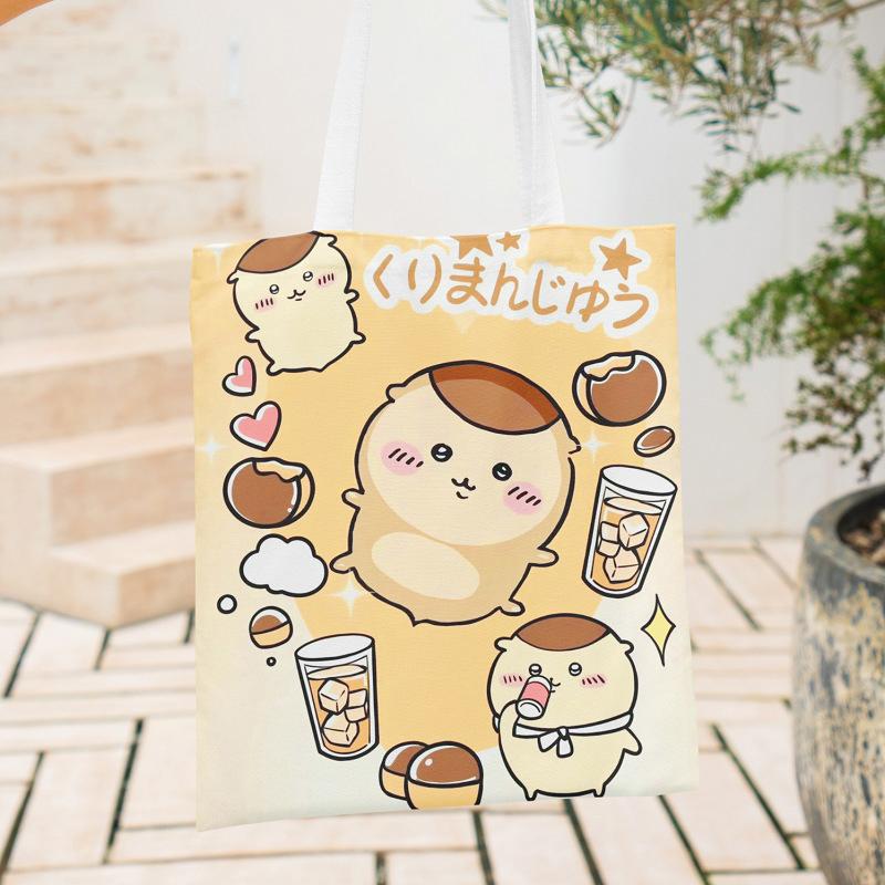 Geantă de Pânză Chikawa cu Un Singur Umăr Kawaii Anime Drăguț Student Desen Animat Capacitate Mare Design Nișă Geantă Tote