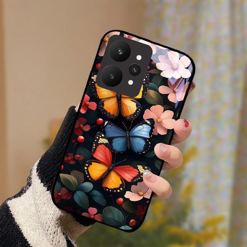 Luxus Gehärtetes Glas Hülle Für Realme 15 5G RMX5106 RMX5105 Handyhülle Vollständig Schützend Stoßfest Hülle Fundas Cartoon Capa