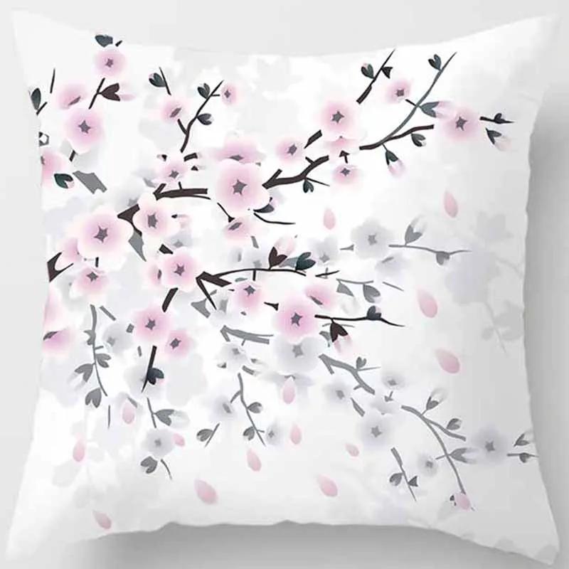 Beautiful Cherry Tree Square Pillowcase Cushion Cover for Home Decor, Car Sofa   45cm*45cm
