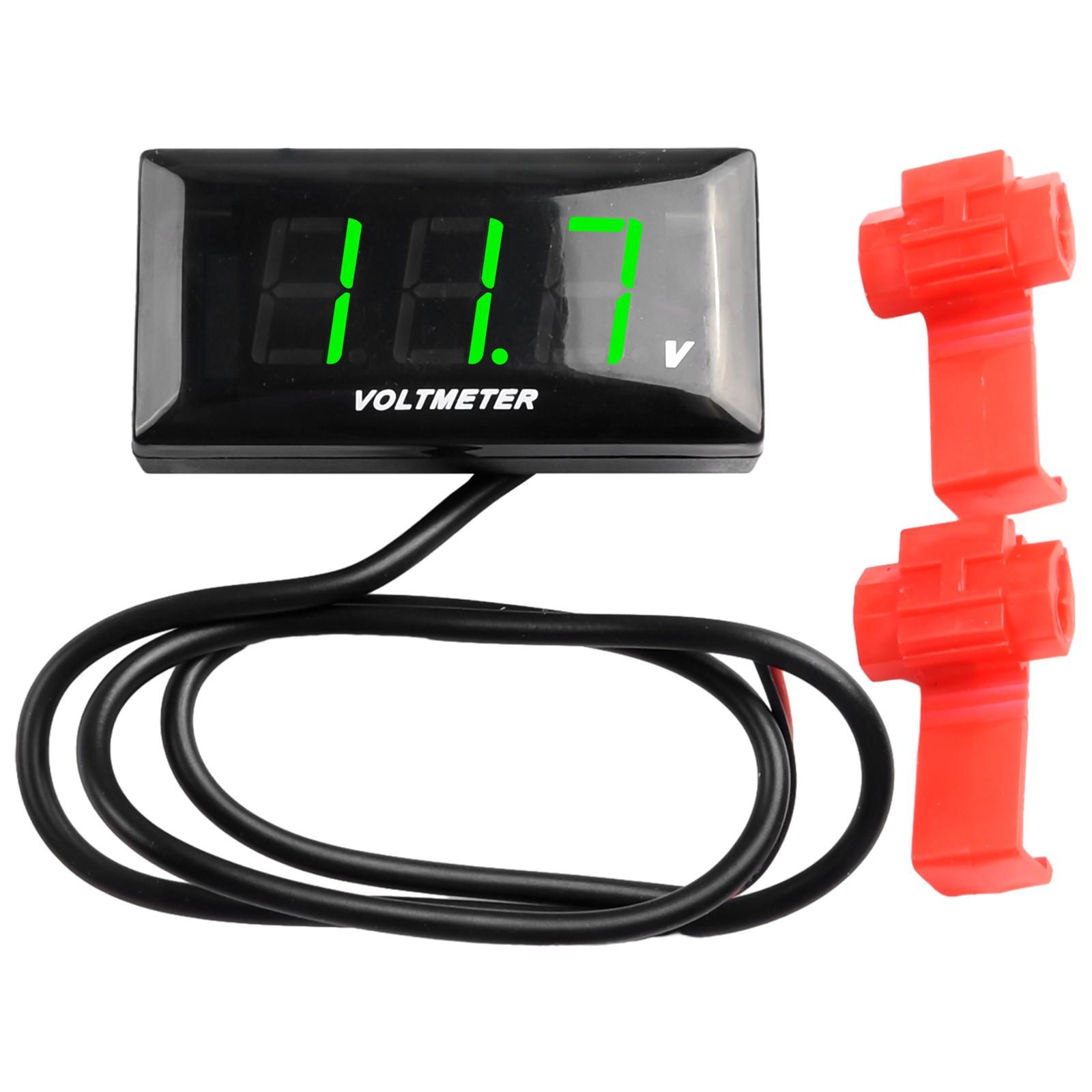 

1pc Multi-color 12V Digital LED Display Voltage For Panel Meter for Car зелений