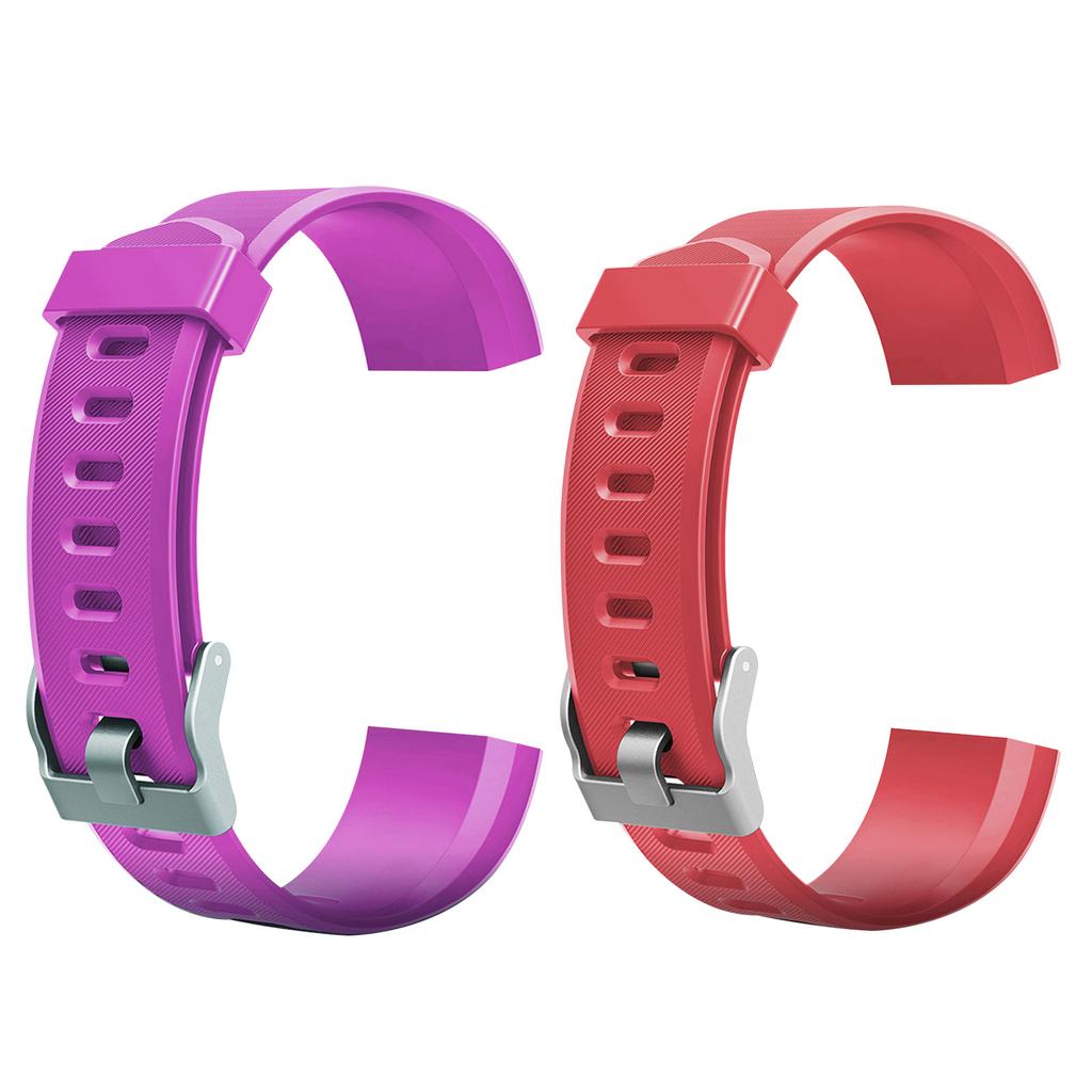 2pcs Watch Bands Replacement Soft Sport Watch Strap Compatible for ID115Plus HR Smart Braceclet Accessories