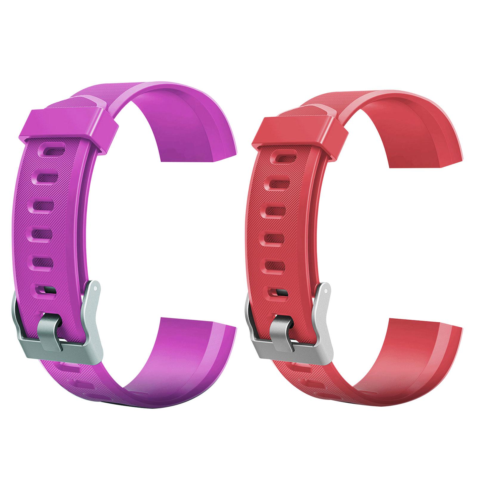 

2pcs Watch Bands Replacement Soft Sport Watch Strap Compatible for ID115Plus HR Smart Braceclet Accessories