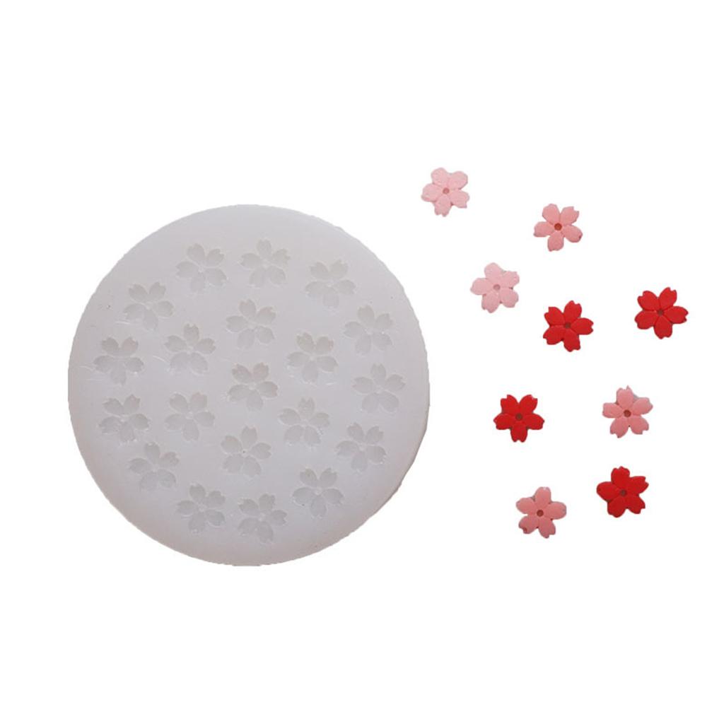 DIY Craft Clay Candle Mold Handmade Mold Crystal 3D Mini Cherry Epoxy Resin Mold Flower Ornaments Casting Silicone Mould