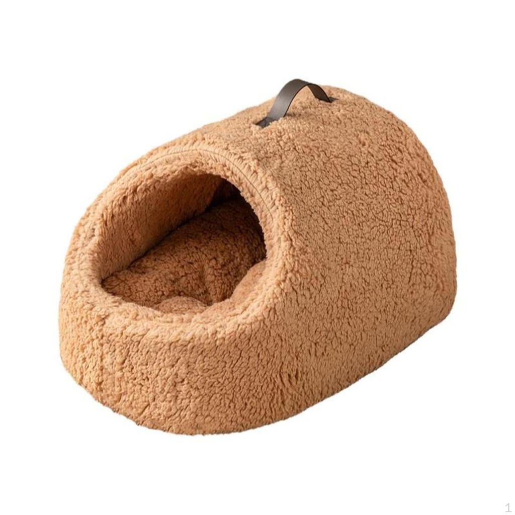 Cat Cave Bed, Lamb Fleece Pet Machine cleanable, Indoor, Winter Warm White 50*38*30cm