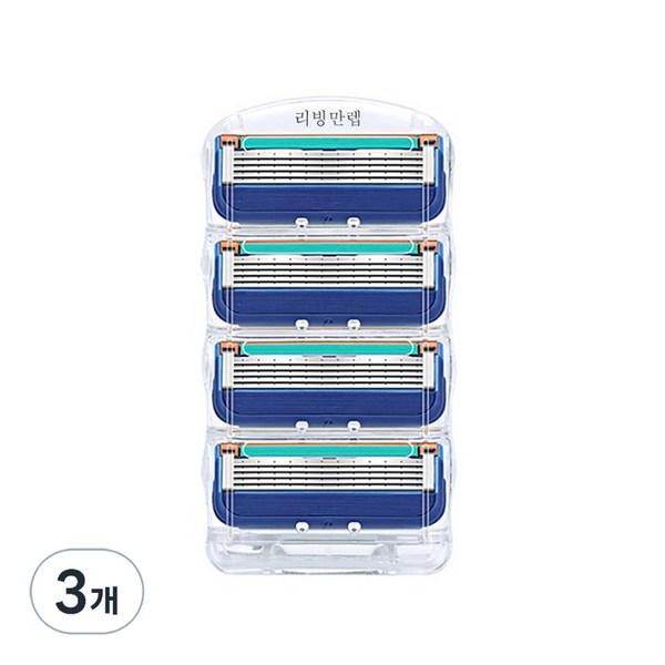 

Living Manlevel Fusion Manual Compatible Razor Blades, 4 Pieces, 3 Pieces ,Korean razor blade
