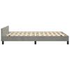Bed Frame without Mattress Light Grey 120 x 190 cm Velvet