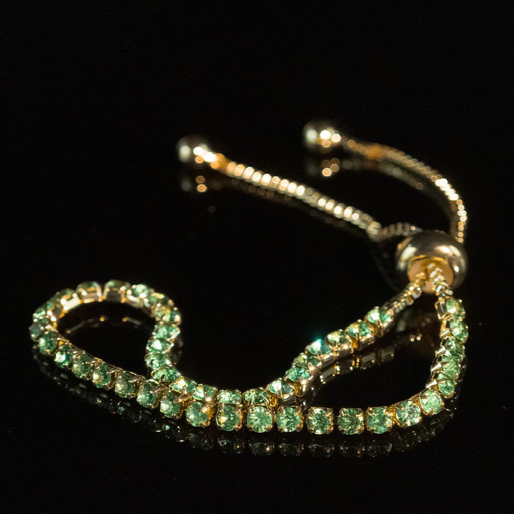 Zircon Adjustable Tennis Bracelet, Luxury Women's Jewelry with Full Diamond Design