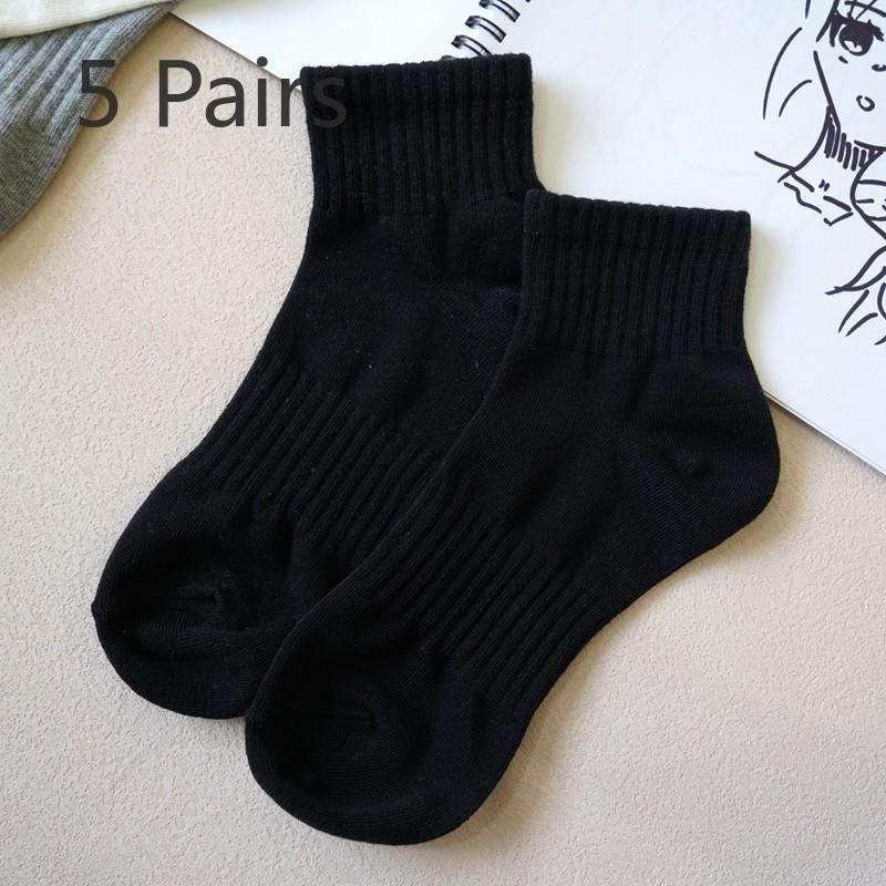 5 Pairs of Summer Cotton College Wind Deodorant Sweat Socks