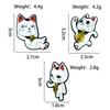 Cartoon Anime Lucky Cat Brooch - Cute Japanese Character Lapel Pin Accessory