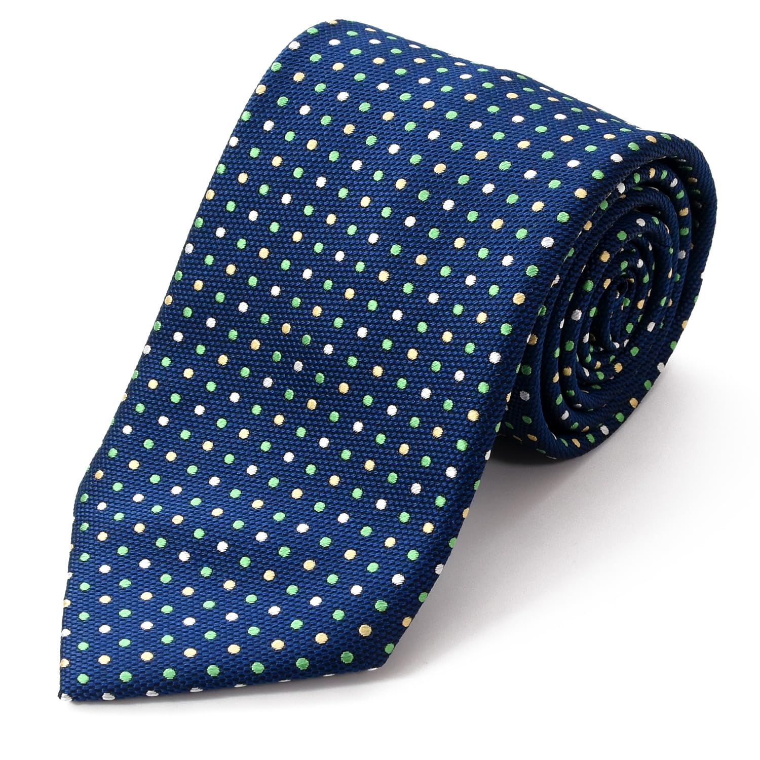 

Brand Made in Nishijin Jacquard Woven Dots [Michiko London] Necktie, Japan, Weave, 100% Silk, Weave, Pattern, (C Pattern Blue)
