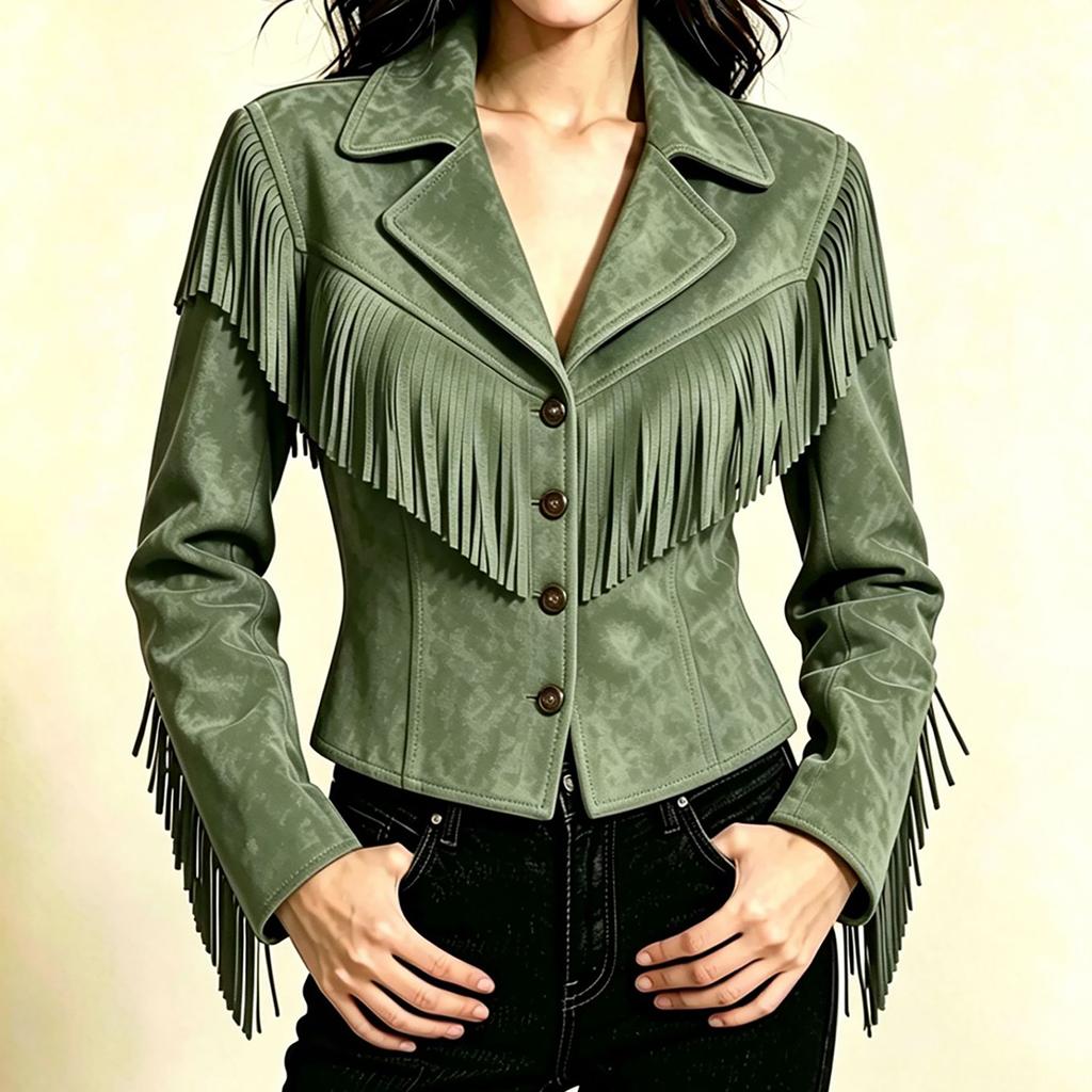 Women's Color Lapel Long Sleeve Button Down Loose Fit Jacket