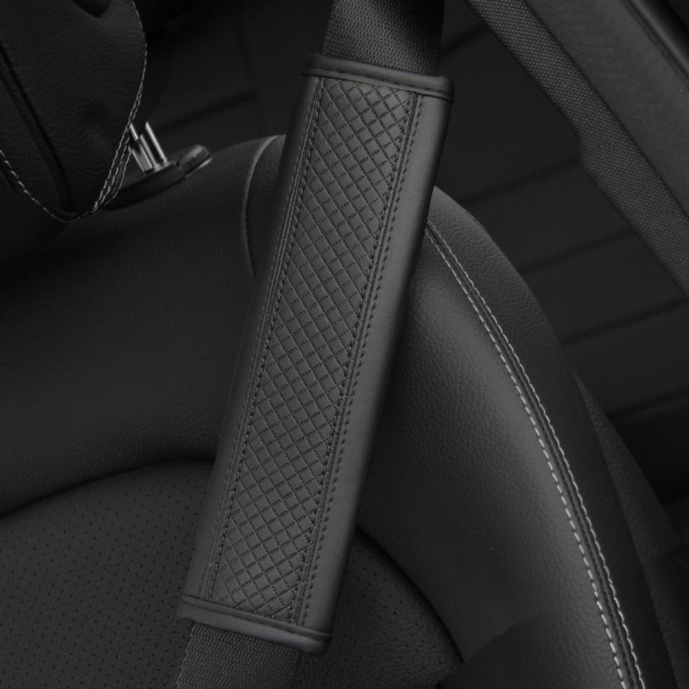 Embossed Belt Protective Cover PU Leather Car Shoulder Pad Safety Car Seat Belt Cover  Car