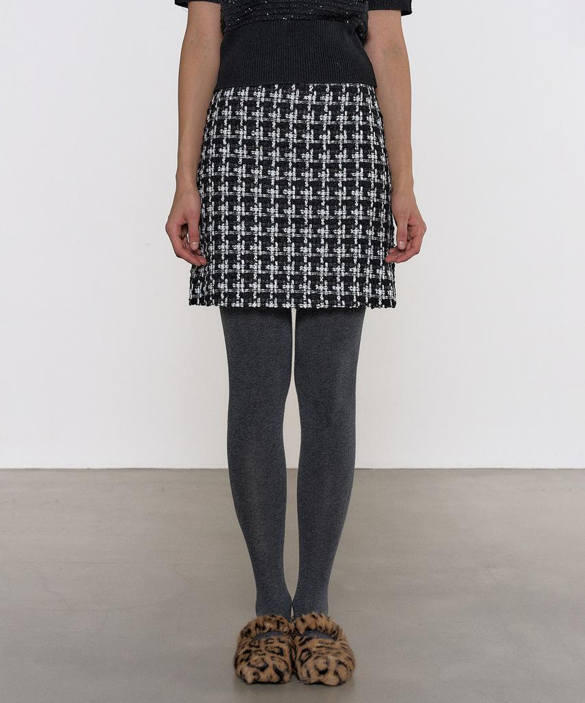 PELOTE Campore Tweed Skirt (Black)