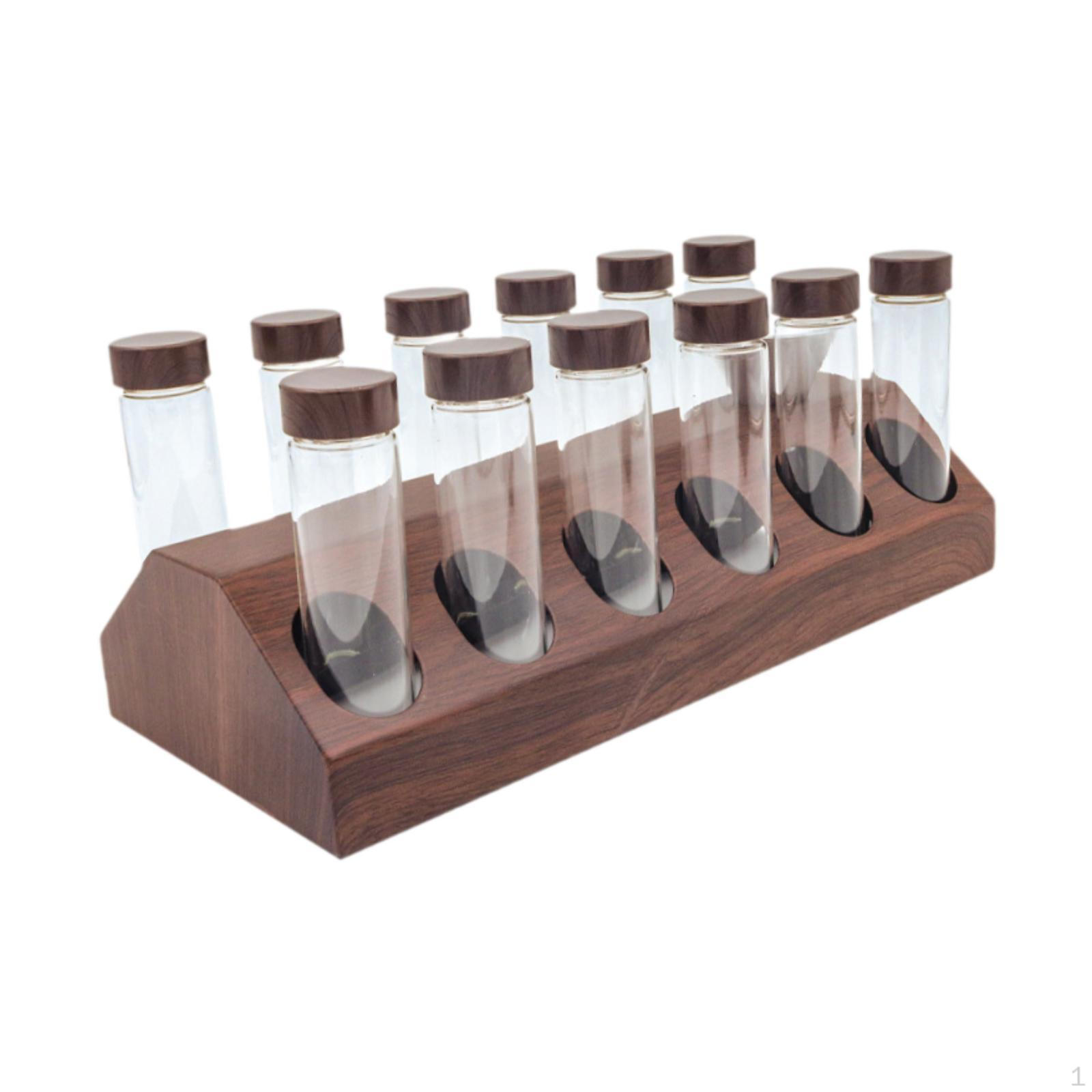 Coffee Bean Dosing Glass Jar Cellar Storage Containers with Holder and Funnel 12 Slots 3460₽