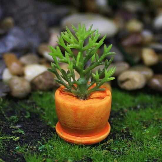 3 sztuk / zestaw Fałszywe Bonsai Krajobraz Fuax Dekoracyjne Delikatne Ładnie wyglądające Mikro Soczyste Wystrój Domu