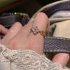 Exquisite 2023 Adjustable Four-Leaf Clover Ring with Zircon Stones