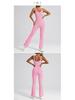 Women's High-Elastic Seamless Flare Jumpsuit - Quick-Drying Fitness Bodysuit