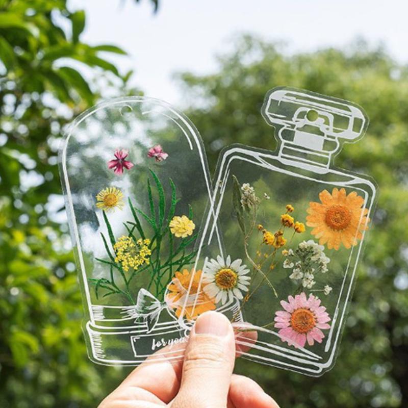 20Pcs Creative Diy Bookmark For Students Transparent Wishing Bottle Shape Bookmark Scrapbook Sticker Material Small Gift