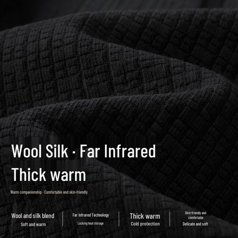 FIRS Men's Wool-Silk Blend Thermal Long-Sleeve Pullover