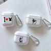French Bulldog Soft Case for Apple Airpods 2 1 Earphone Cases With Hook For Airpod Pro 3 Pro2 Clear Protective Covers Accessorie