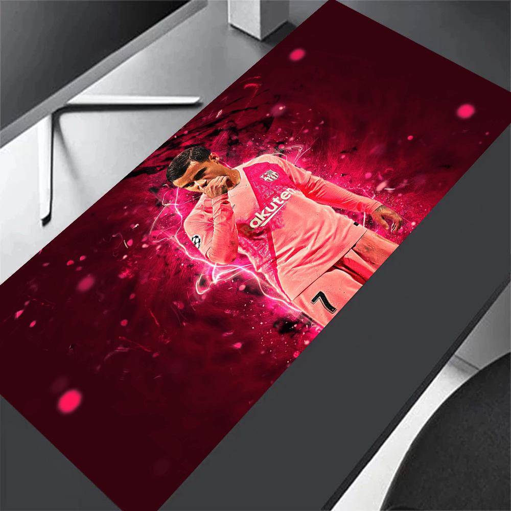 Brazilian Football Player Celebration Large Mouse Pad Office Mouse Mats Ultra-Long Desk Mat Non-Slip Rubber Bottom