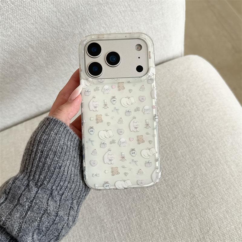 

Korean Bowknot Kitten Phone Case for iPhone 17/16 Pro Max/15/14 - Girly Style iPhone 16 Pro