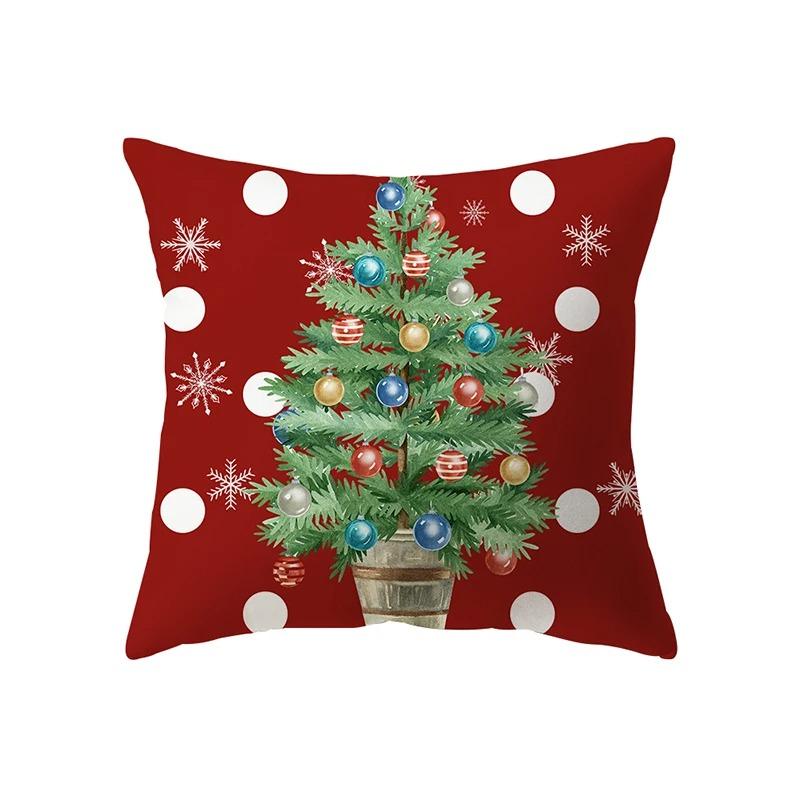 Christmas Themed Pillowcases Car Accessories Office Santa Claus Living Room Sofa Home Pillowcases