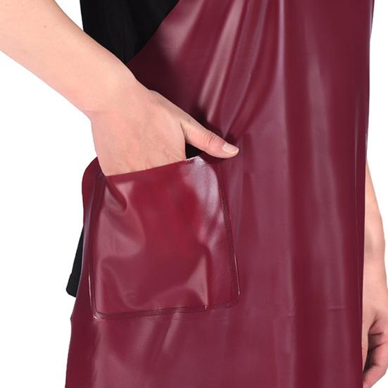 Knee Length Work Apron Kitchen Cooking Apron with Pocket Waterproof Oil Resistant Chef Apron