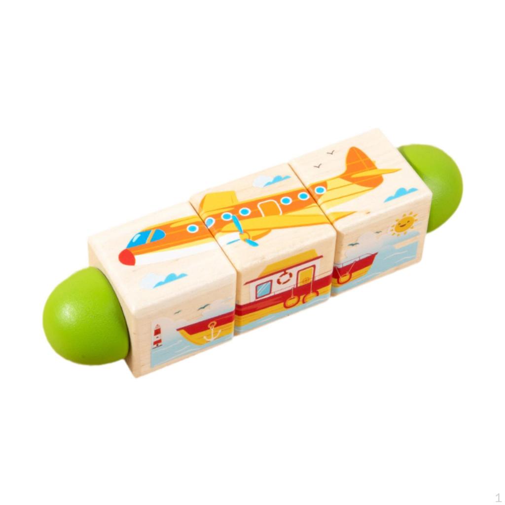 , Educational Toys, Building Blocks with Cartoon Motifs, Puzzles for Preschoolers, Gift
