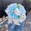 Bambole Gatto Kawaii Hello Kitty con Fiori Artificiali Bouquet Creativo Regali di Natale San Valentino Compleanno Laurea