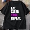 Eat Sleep Yaoi Repeat T Shirt Manga Tshirt Men Women Cotton Breathable T-shirt Men's Short Sleeve Round Neck Tees Clothes