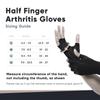 Copper Arthritis Gloves for Women Men Fingerless Compression Relief Hand Pain Swelling Carpal Tunnel Support Typing
