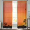 Africa Animal Giraffe Elephant Animal Silhouette Tulle Sheer Curtains Living Room Bedroom Window Curtain Voile Organza Drapes