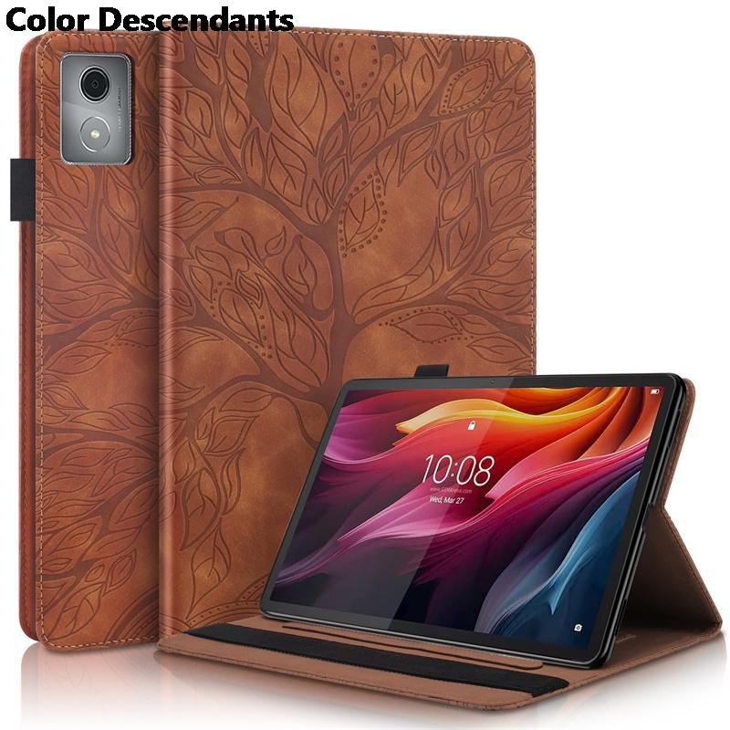 For Lenovo K11 Plus Case 11.45 Inch TB230XC TB352FU 3D Tree Embossed Flip Stand TPU Back for Lenovo Tab K11 Plus Tablet Cover