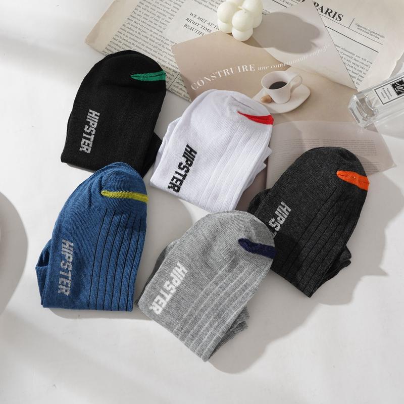 3 Pairs Men's Ankle Socks Hot Selling New Spring Autumn Low Tube Breathable Comfortable Simple Fashion Street Cotton Socks