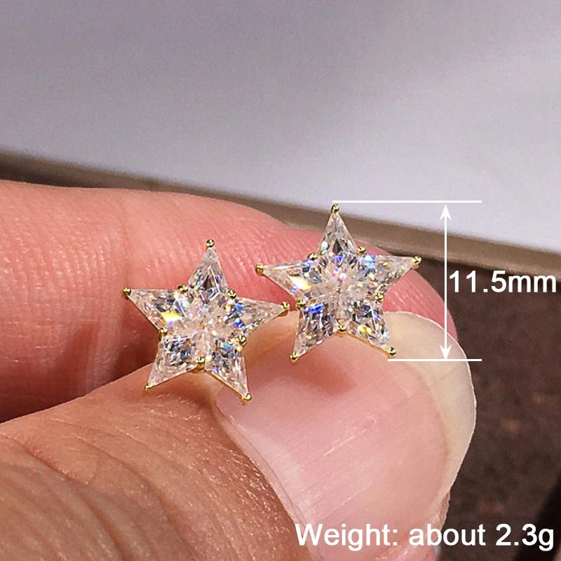 CAOSHI Chic Star Stud Earrings for Women Gold Color Exquisite Female Jewelry Elegant Daily Wearable Accessories Minimalist Gift