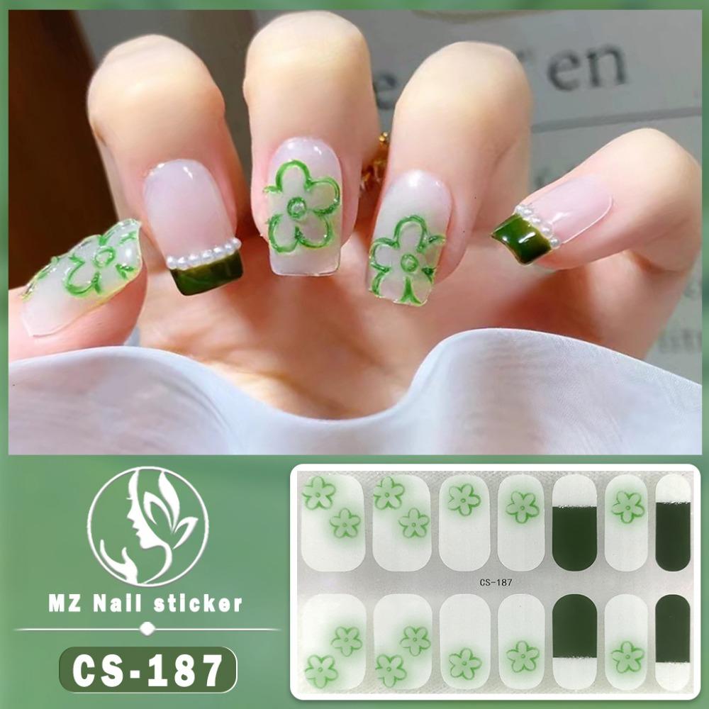 Waterproof No-bake Gel Nail Polish Film Full Sticker Japanese and Korean Style Love Nail Art Film Paper Nail Film Paper Patch