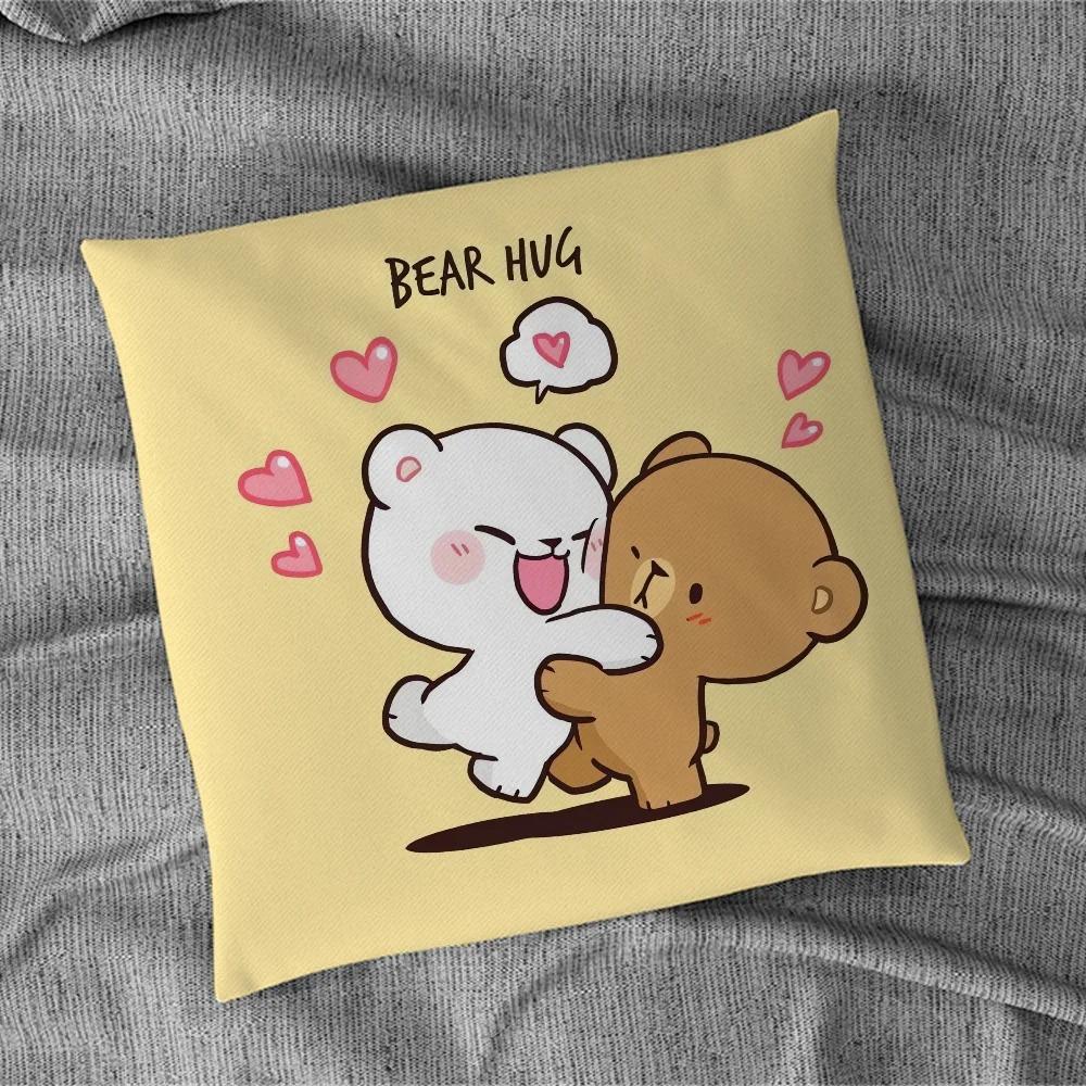 Niedliches Bärenmuster Kissenbezug Innendekoration Büro Wohnzimmer Zuhause Kissenbezug