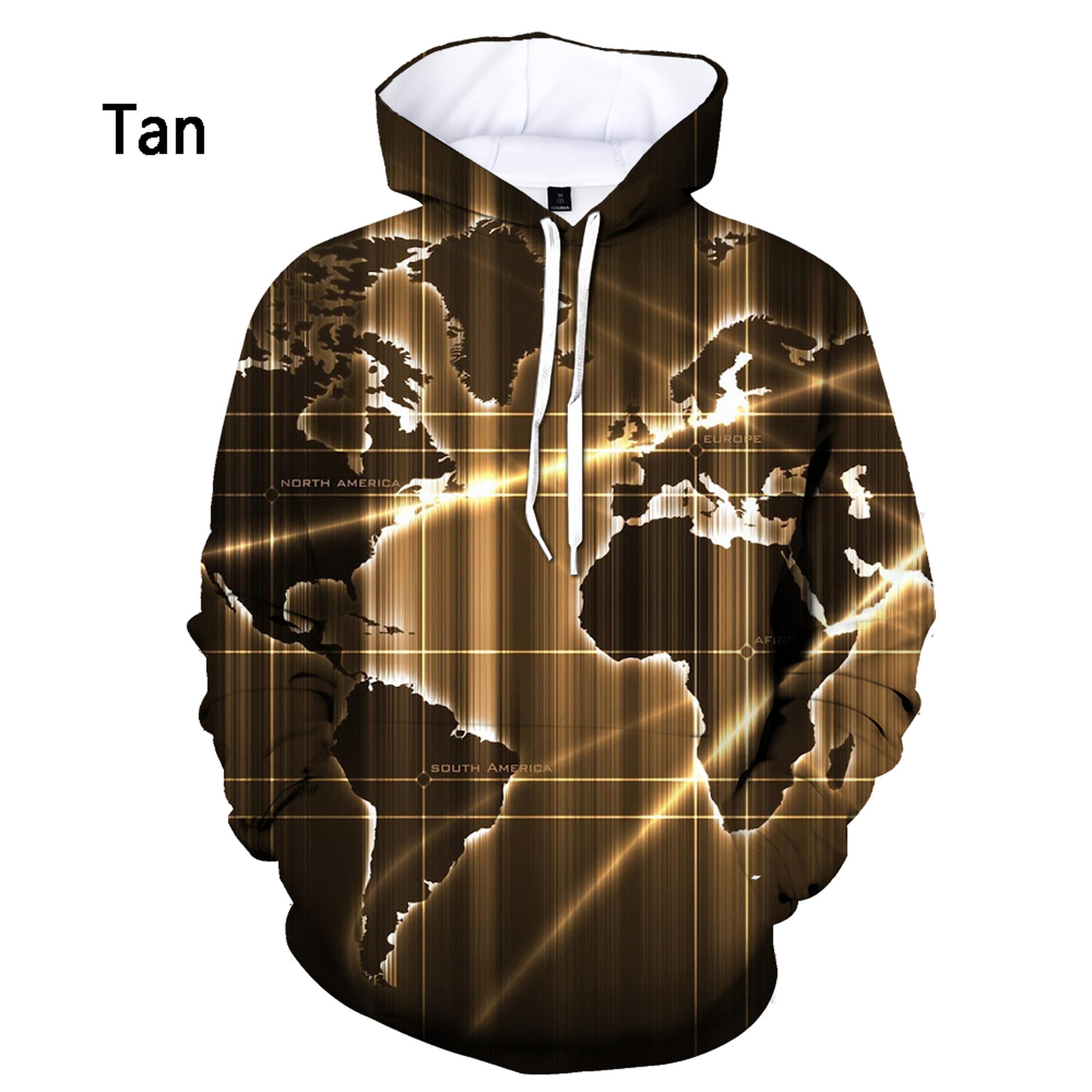 Menwomen Fashion World Map 3d Printed Hoodie Funny Pullover Casual Sweatshirt Tracksuits 6XL 1980₽