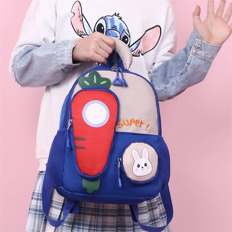 New Kindergarten Schoolbag Cartoon Animal Lightweight Girl and Children Waterproof Super Light Burden Reduction Backpack